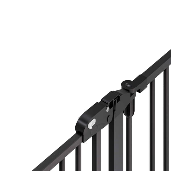 Eldstadsskydd metall 306x77cm fällbart med säkerhetsdörr