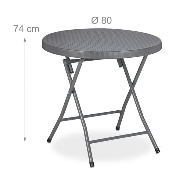 Fällbart trädgårdsbord i rottinglook
