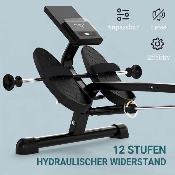 Hydraulinen soutulaite kotiin, 12 vastustasoa, LCD