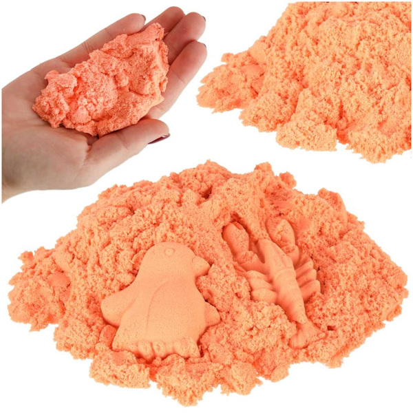 Kinetisk sand 1 kg i en pose orange