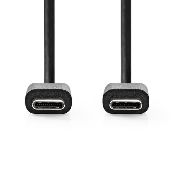 USB-C - USB-C -kaapeli, 3m, 60W, 480 Mbps, musta