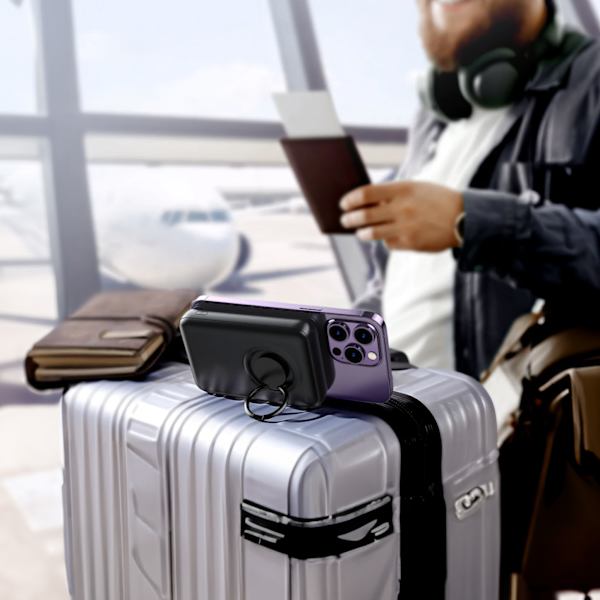Langaton virtalähde 10000mAh 20W MagSafe jalustalla + USB-C-kaapeli, valkoinen