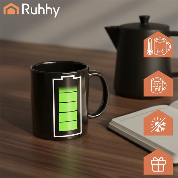 Magisk mugg - batteri 330ml Ruhhy 22103