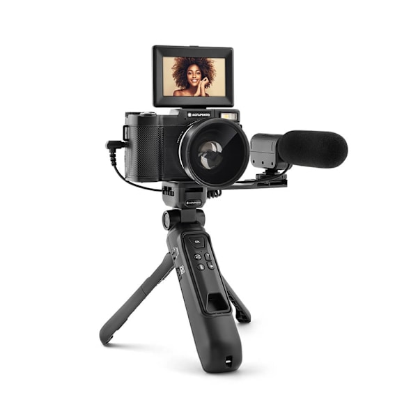 AGFAPHOTO Vlogging kamera Realishot 16x digital zoom Sort