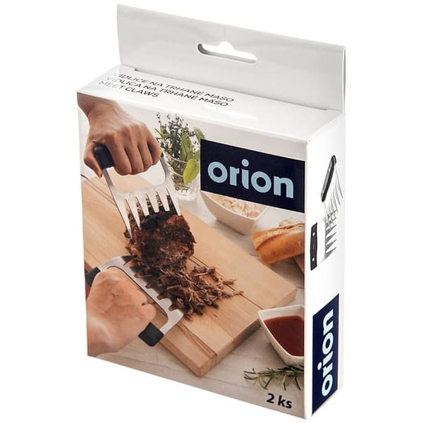 Två köttgafflar i rostfritt stål för pulled pork och mer