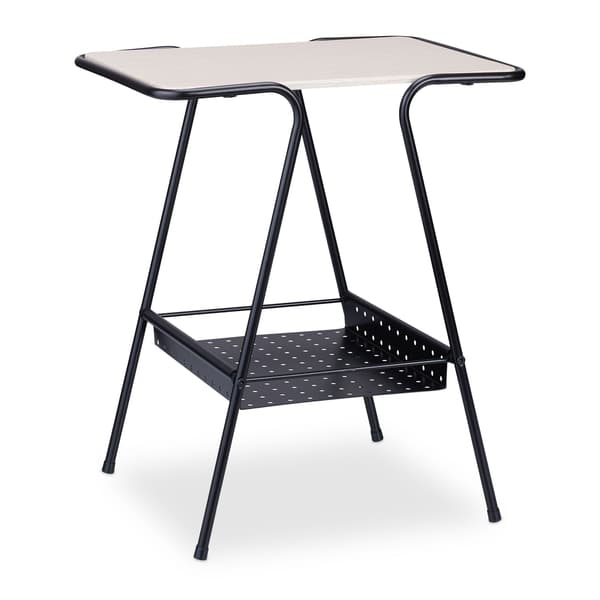 Sidebord med magasinhylde