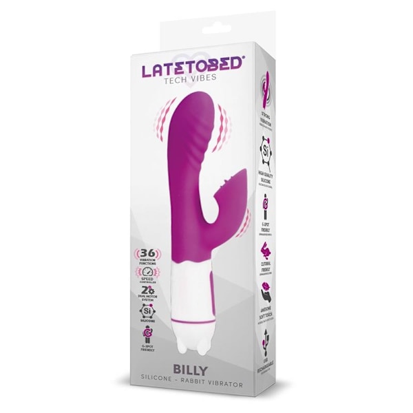 Billy USB Vibrator 36 Funktioner Silikone Lilla