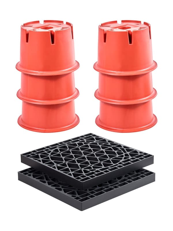Domkraftsblocksats, 8 delar, 8 tum, 2000 lb