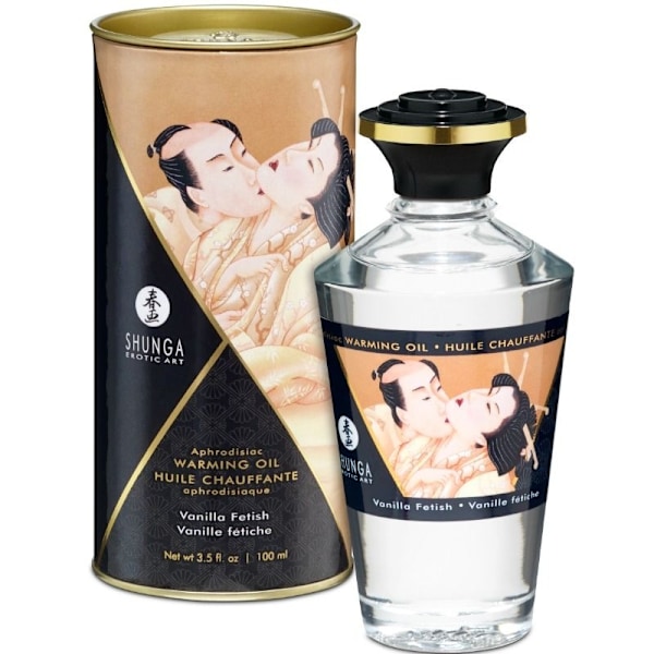 Shunga - Fetish Vanilla Flavor Heat Effect -hierontaöljy 100 ml