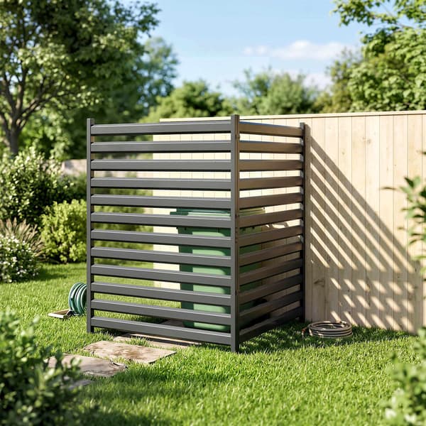 Metal havehegnspaneler, 91 x 152 cm, sort, 2-pak