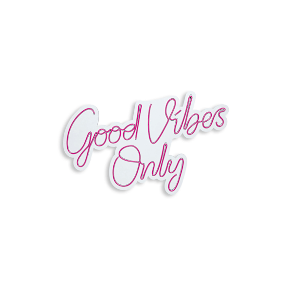 Dekorativ plast LED-belysning Good Vibes Only 2 - Rosa