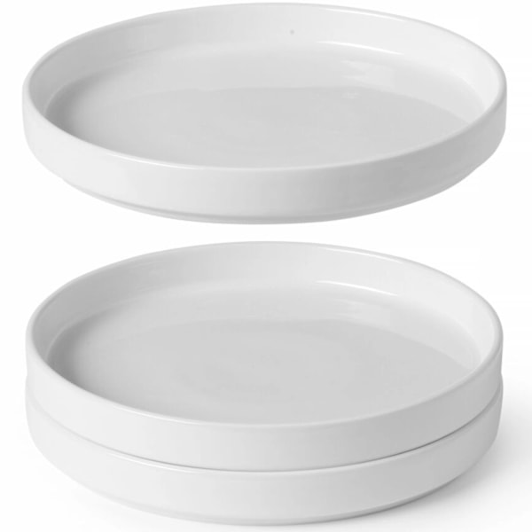 OSLO levy korkealla reunalla, valkoinen 280 x 28 mm - sarja 6 kpl.