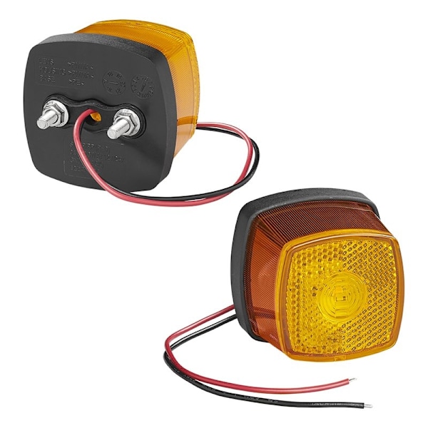 Sidemarkeringslygte 9-30V rav 61 x 61 mm LED