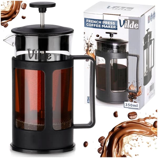 French Press kaffebryggare, glas, 350 ml