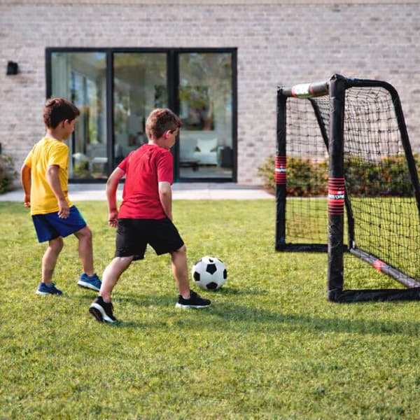 Fodboldmål med net, stålramme, 180x120 cm