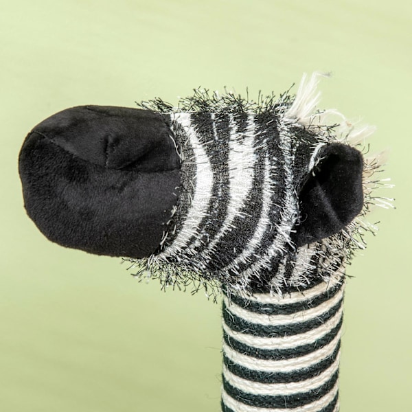 Raaputustolppa Cat Tree Zebra Design Kiipeilytunneli Juuttitolppa Musta + Valkoinen 93Cm