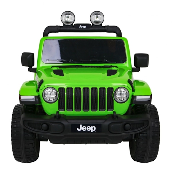 12V Jeep Wrangler Ride-On: LED-ljus, MP3, lädersäte