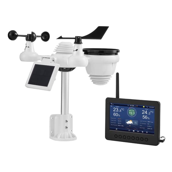 Wi-Fi väderstation med 7-i-1-sensor, 7-tums display