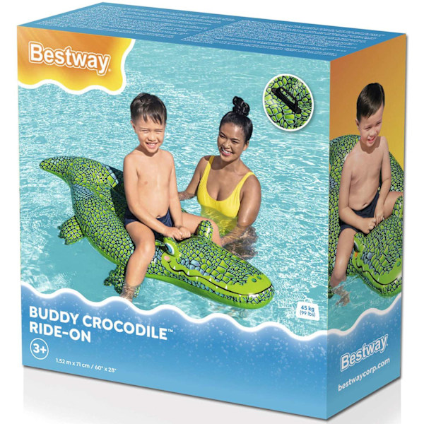 Bademadras Buddy Crocodile Ride-On 1,52m x 71cm