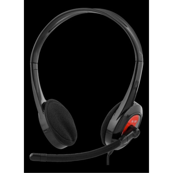 Deltaco Stereokuulokkeet, On-Ear, 1,8 m, 3,5 mm - musta