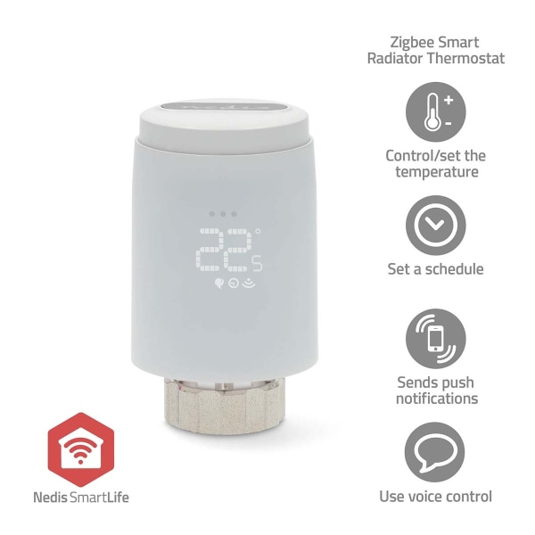 SmartLife Radiatorstyring | Zigbee 3.0 | Batteri | LED | Android™ / IOS