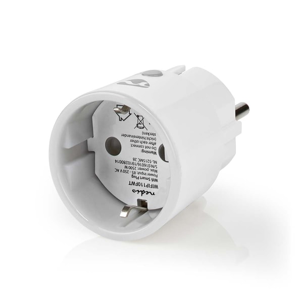 SmartLife Älypistorasia | Wi-Fi | Virtamittari | 2500 W | Maadoitettu virtaliitin / Tyyppi F (CEE 7/7) | -10 - 40 °C | Android™ / IOS | Valkoinen