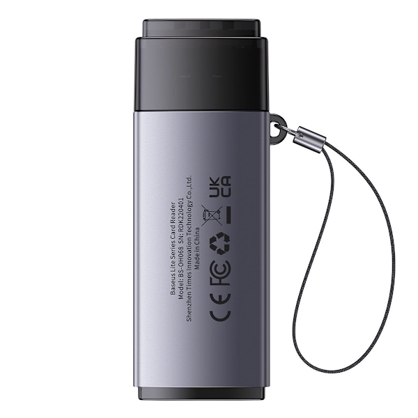 USB Lite Series SD/TF-kortläsaradapter, grå