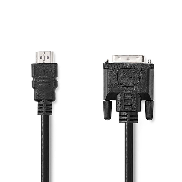 HDMI™ kabel | HDMI™ Stik | DVI-D 24 + 1-pin han | 1080p | Nikkelplateret | 2.00 m | Lige | PVC | Sort | Box