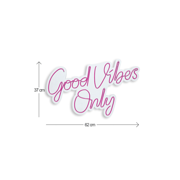 Dekorativ plast LED-belysning Good Vibes Only 2 - Rosa