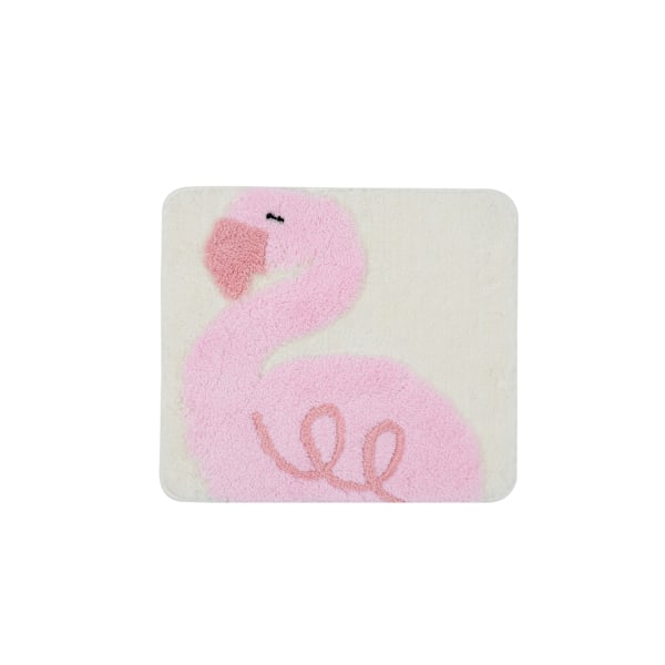 Akryl-bademåttesæt (3 stk) Flamingo
