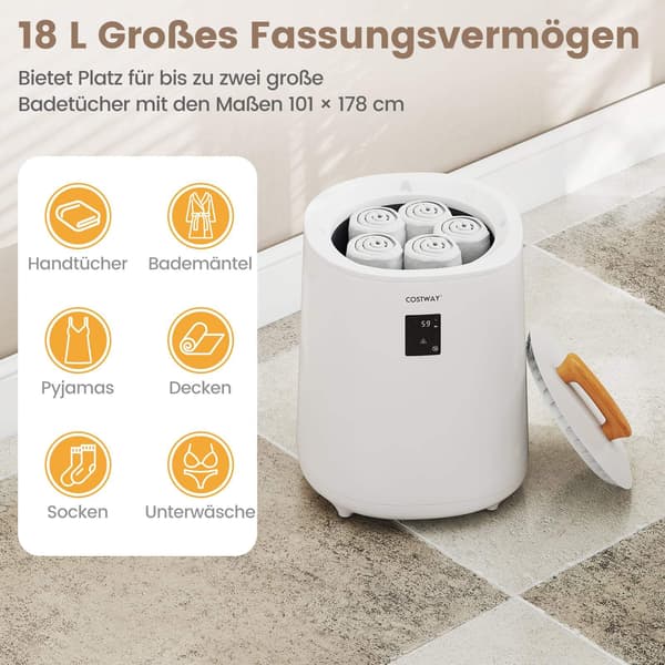 Handdukstork 18L med LED-display och automatisk avstängning