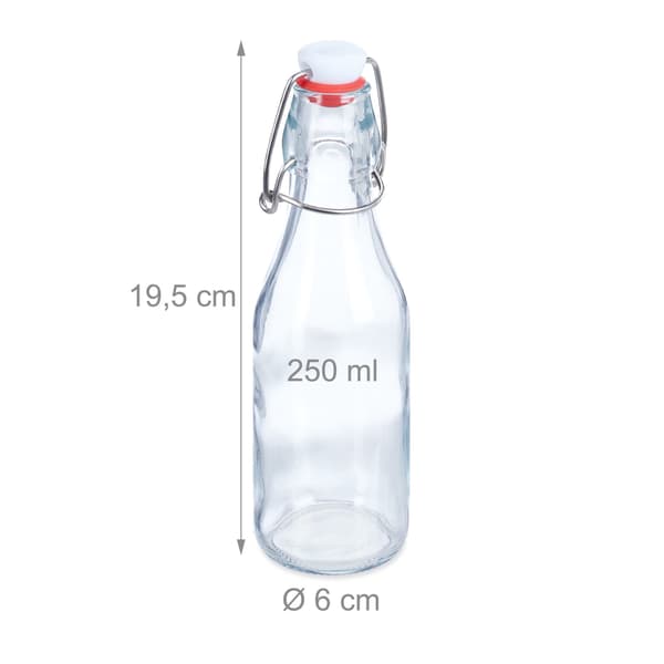 250 ml bägare med klämlock i 6-pack