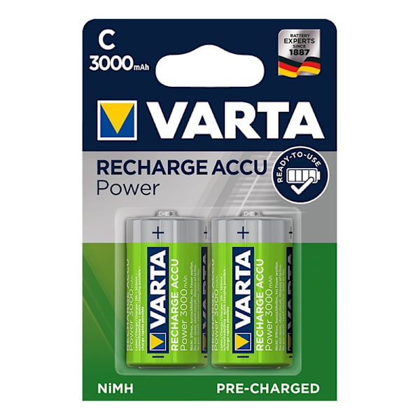 Varta Recharge Accu Power batterier C 3000 mAh 2 stycken i blister