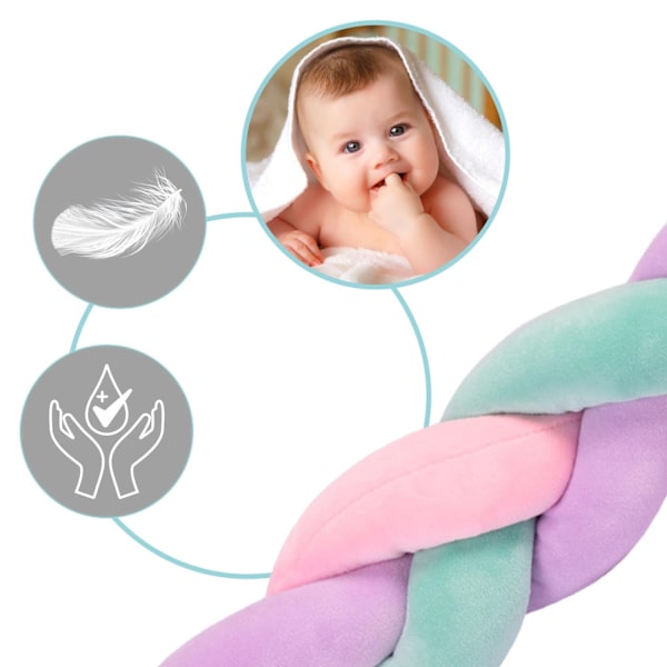 Pinnasängyn päällinen Ricokids 3m - Mint, vaaleanpunainen ja violetti
