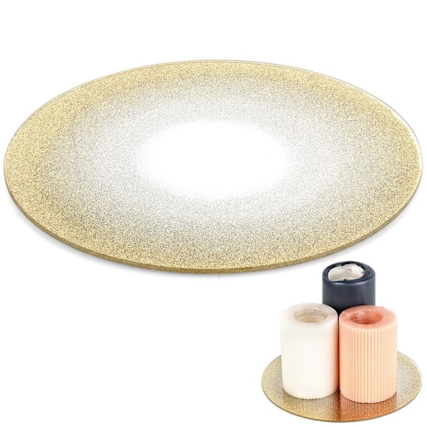 Stander til dekorative lyskompositioner, spejlglas, glitter, 20 cm