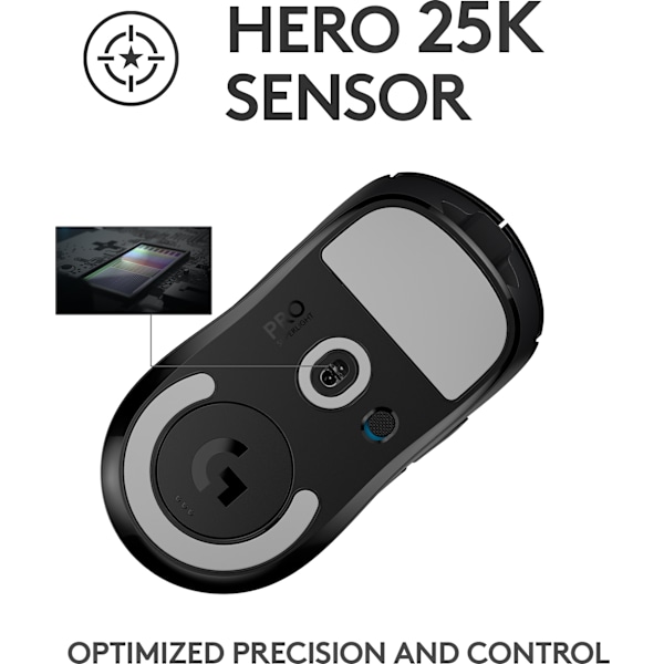 Logitech Pro X Superlight - gaming mus, sort