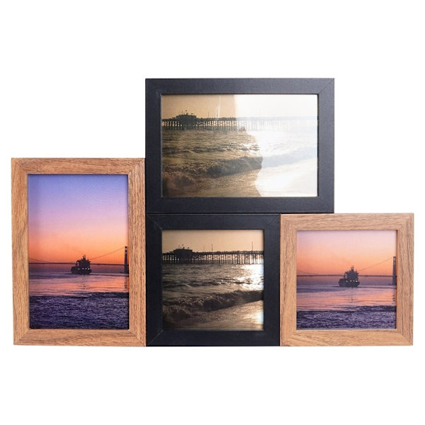 Vægfotoramme i collageform til 4 billeder 10x15 cm