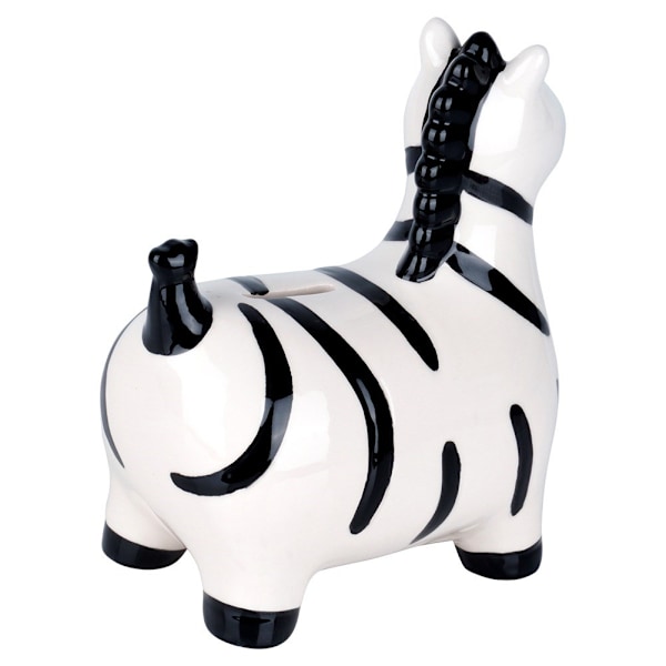 Keramisk sparegris zebra