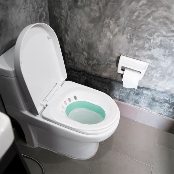 Sammenfoldelig siddebadekar til toilet