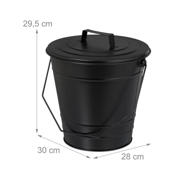 Askfat med lock 7 l