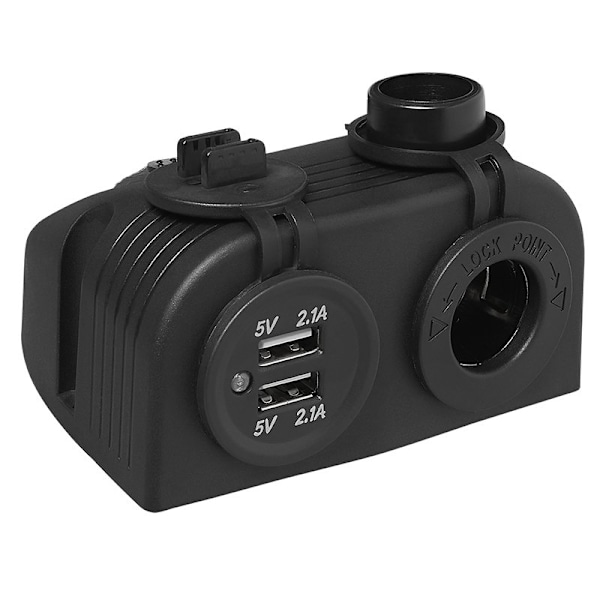 Pinta-asennussarja: pistoke DIN + USB-portti kaksoistyyppi A 2x2