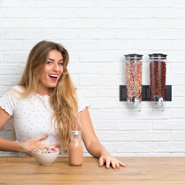 Müslidispenser dubbel för väggmontering