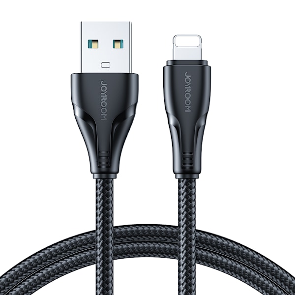 iPhone Surpass -sarjan USB-kaapeli - Lightning 2.4A 2m musta