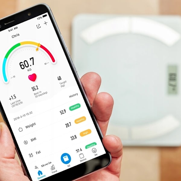 Smart bluetooth badrumsvåg Eldom TWO500 vit