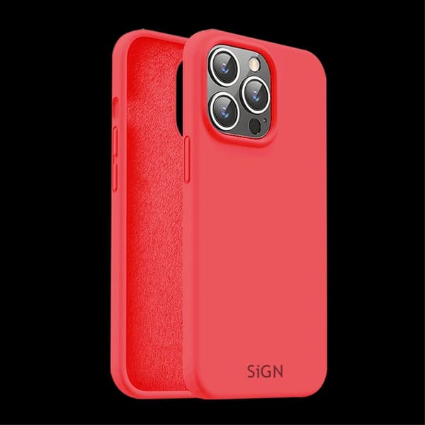 Liquid Silikonfodral till iPhone 15 Pro Max - Röd
