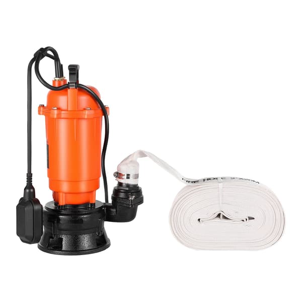 Dränkbar avfallspump 1500W, flottörbrytare, 18 m lyft