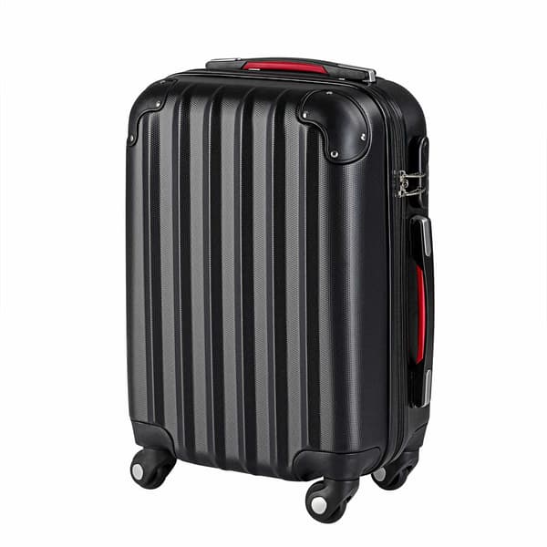 Hård rejsekuffert, 34L, 2,25kg, ABS plastik, sort