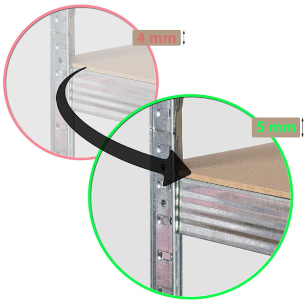 Metalhylde til opbevaring 180 x 90 x 40 cm Humberg 4846