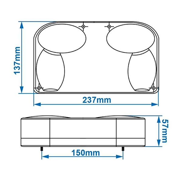 Takavalo 6 toimintoa 237x137mm oikea Q-osat