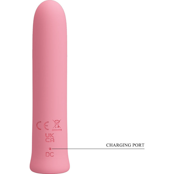 Pretty Love - Curtis Mini Super Power Vibrator 12 vaaleanpunaista silikonivärähtelyä
